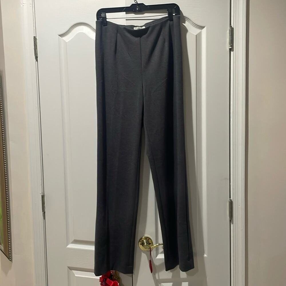 Coldwater Creek 10 gewy straight leg stretchy elastic waist pull on long pants